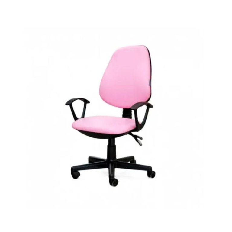 Chaise Secretariat Simili Cuir + Accoudoirs – Rose – CHB0007RS Tunisie