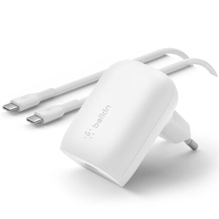 Chargeur BELKIN Boost Charge 30W PD Avec Câble PPS USB-C Vers USB-C – Blanc – WCA005VF1MWH-B6 Tunisie