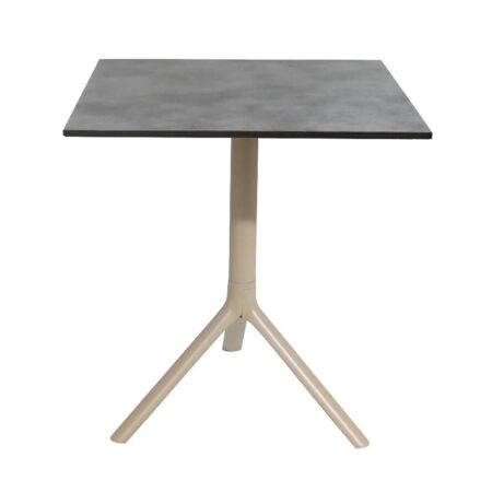 Table Bistrot Noa 3 Pieds 70×70 Cm Compact Socle Peinture Grège Sotufab – Gris – TBIS146GR Tunisie