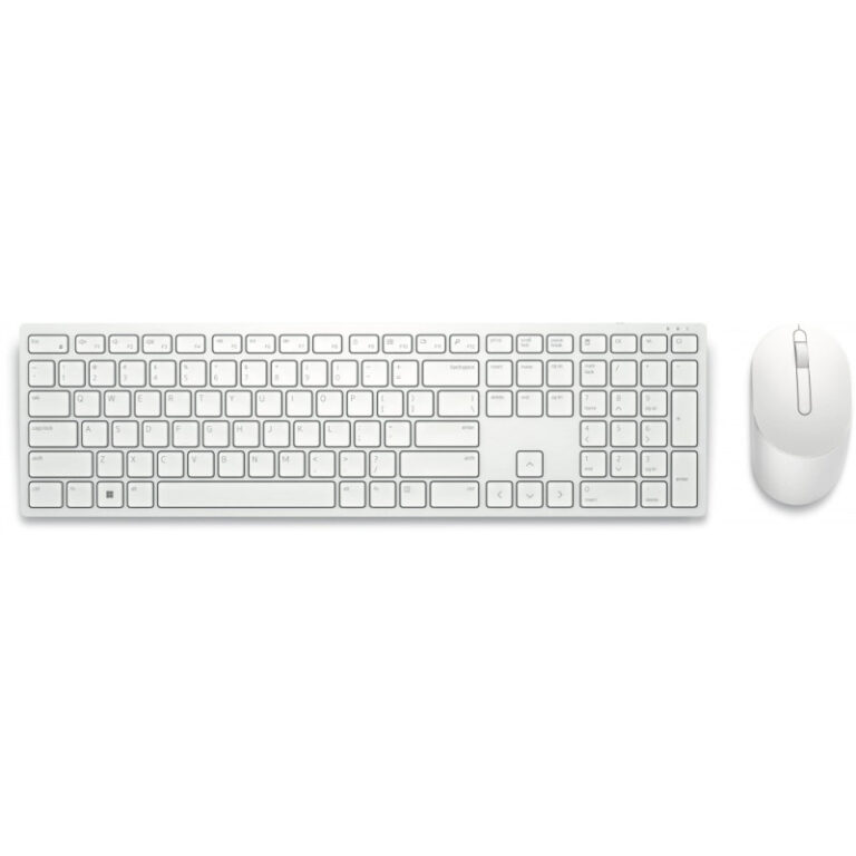 Ensemble Clavier Et Souris Sans Fil Dell  – Blanc – 580-AKFH Tunisie