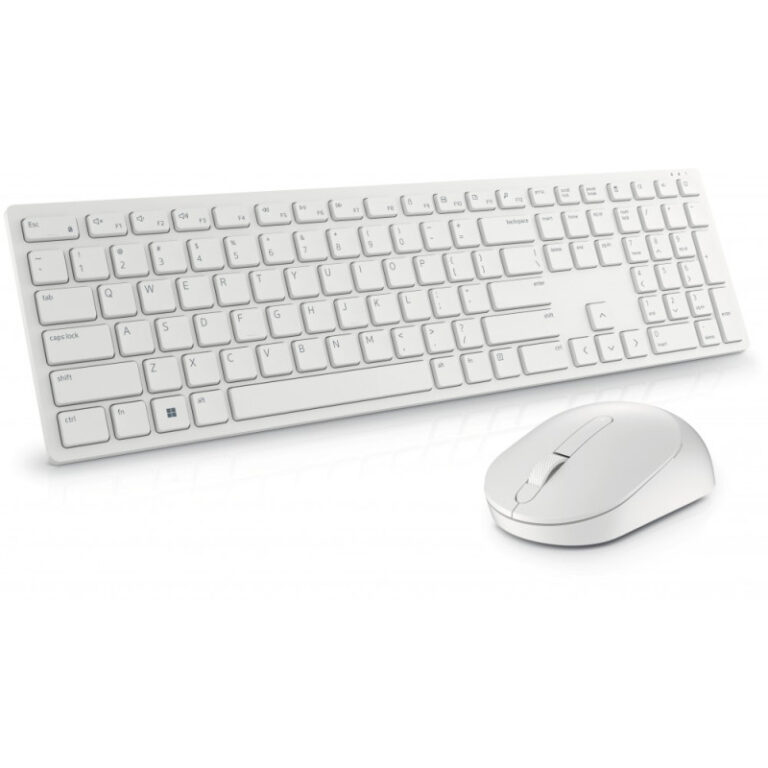 Ensemble Clavier Et Souris Sans Fil Dell  – Blanc – 580-AKFH Tunisie