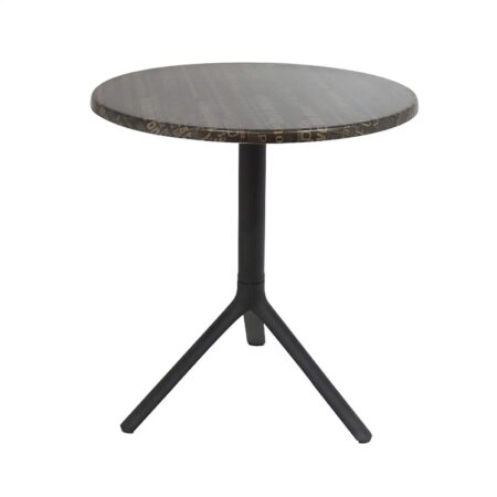 Table Bistrot Noa 3 Pieds D70 Cm Werzalit Socle Peinture Noir Sotufab – TBIS147NR Tunisie