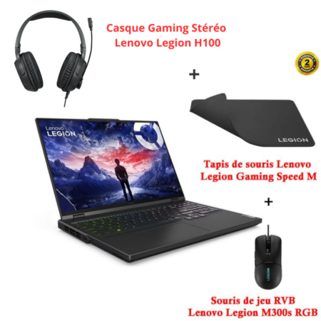 Pc Portable Gamer Lenovo Légion Pro 5 16irx9 i9 14è Gén 32Go 1 To RTX 4060 8Go -Noir – 83DF00D6FG Tunisie