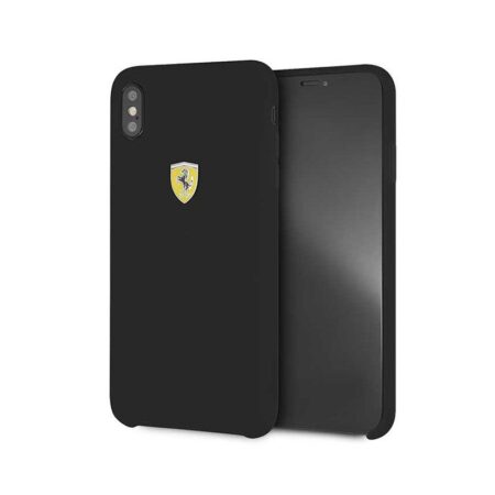 Coque Ferrari en Silicone pour iPhone Xs Max – Noir -43685 Tunisie