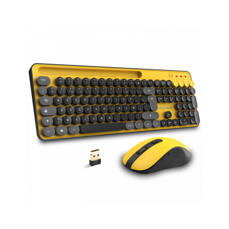 Ensemble Clavier & Souris Sans Fil ADVANCE PEPS Jaune – CLS-SMT-YE Tunisie