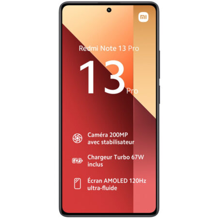 Smartphone Xiaomi Redmi Note 13 Pro 8Go – 256Go – Noir Tunisie