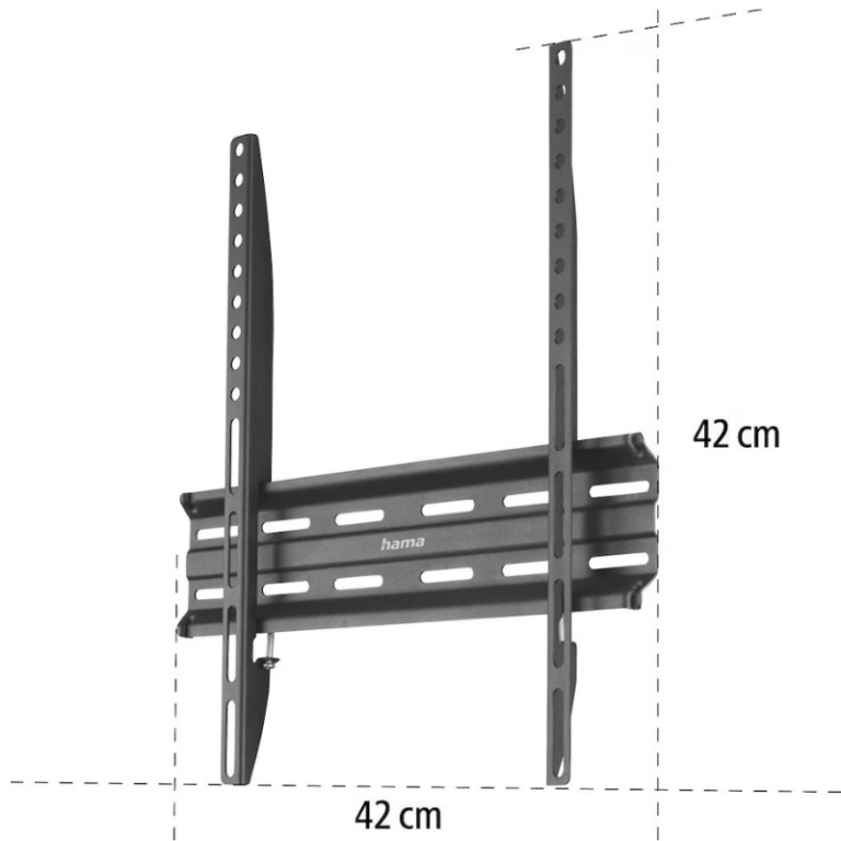 Support Tv 65″ Jusqu’à 35 Kg, Distance Du Mur 2,3 Cm – Noir -220809 Tunisie