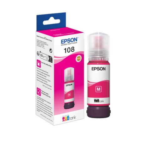 Bouteille d’encre Original Epson Ecotank 108 Magenta – C13T09C34A Tunisie