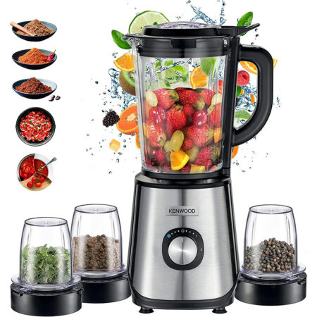 Blender Kenwood BLM45 Avec 2 broyeurs et hachoir 1000 W Noir & Inox Tunisie