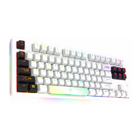 Clavier Gamer Mécanique AQIRYS ALUDRA TKL 100% Anti-ghosting RGB – Blanc Tunisie