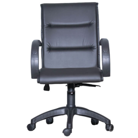 Chaise de Bureau SEDAN Noir – Base Chorme Tunisie