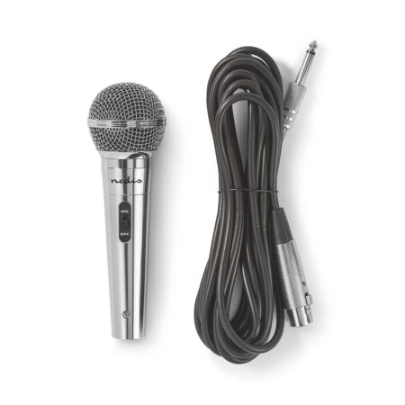 Microphone Nedis filaire Cardioïde – Argent -MPWD45GY Tunisie