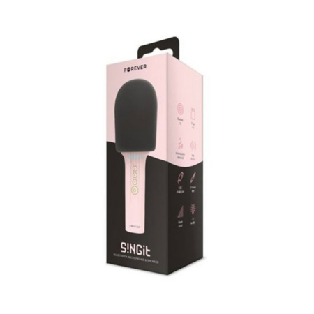 Microphone karaoké Forever Bluetooth BMS-500 – Rose – GSM114942 Tunisie