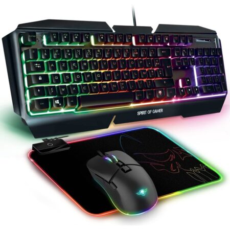 Pack Gaming 3 en 1 Spirit Of Gamer Ultimate 500 Clavier + Souris + Tapis -Noir – CLS-MK500 Tunisie