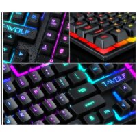 Clavier Gamer Filaire T-wolf T20 Azerty Rgb – Noir – T20 Tunisie