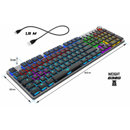 Clavier Gaming Mécanique Sans Fil RGB Spirit of Gamer XPERT-K1500 – CLA-XK1500RF Tunisie