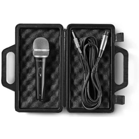 Microphone Filaire Nedis Cardioïde Avec Étui De Voyage -Noir -MPWD50BK-0718 Tunisie