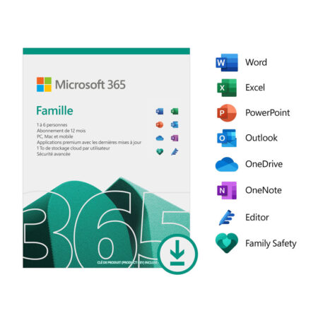 Microsoft 365 Family Esd 6 Utilisateurs Licence Digitale – S-6GQ-00087 Tunisie