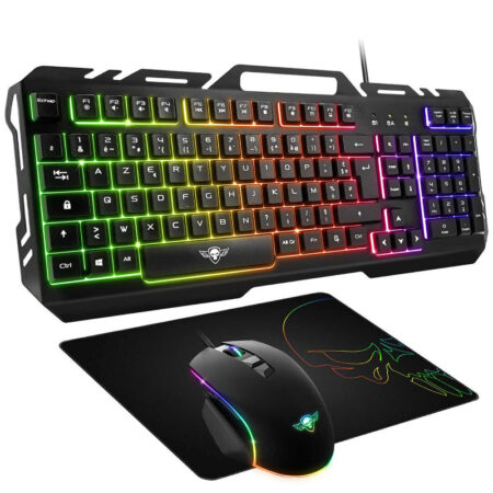 Pack Gaming 3 en 1 Spirit Of Gamer  Clavier + Souris + Tapis – Noir – CLS-PMK5 Tunisie