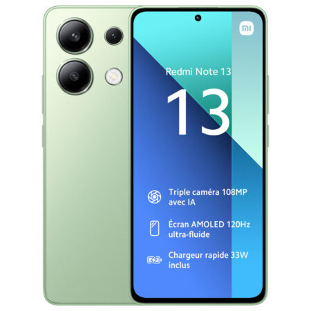 Smartphone Xiaomi Redmi Note 13 6Go – 128Go – Vert Tunisie