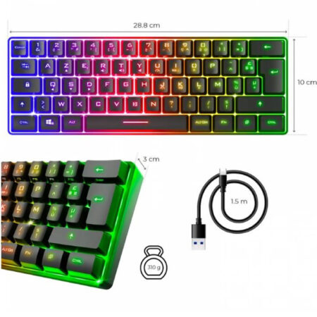 Clavier Gamer Filaire Spirit Of Gamer PRO-K2 RGB – Noir – CLA-PK2BK Tunisie