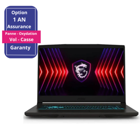 Pc Portable Gamer MSI Thin 15 B13UC i5 13è Gén 8Go 512Go SSD RTX3050 -Noir – 9S7-16R831-2605 Tunisie