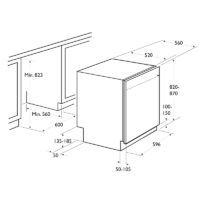 Lave-Vaisselle Semi-Encastrable Focus F.502B 12 Couverts Noir Tunisie