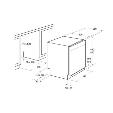 Lave-Vaisselle Semi-Encastrable Focus QUADRA.1310 14 Couverts Inox Tunisie