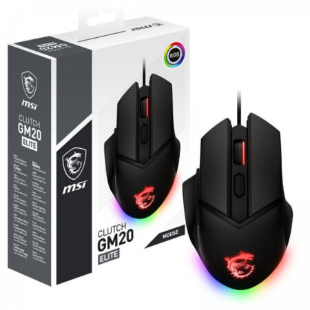 Souris Gaming MSI Clutch GM20 Elite -Noir – S12-0400D00-C54 Tunisie