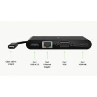 Adaptateur Station D’accueil Multimédia Belkin Usb Type C – Noir -Avc005btbk Tunisie