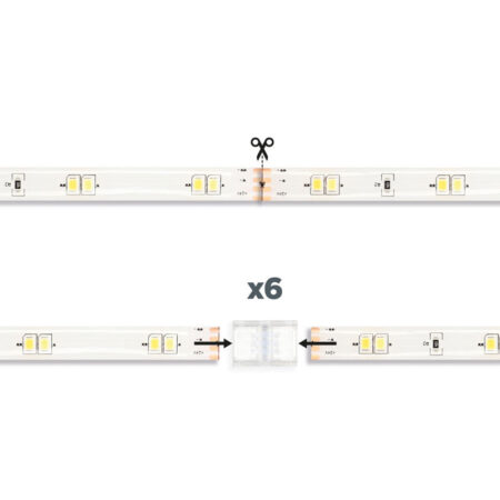 Bande Led 5 Mètres Smartled Ksix Réglable 1000 Lumens Cct – Blanc – BXLEDST5M21 Tunisie