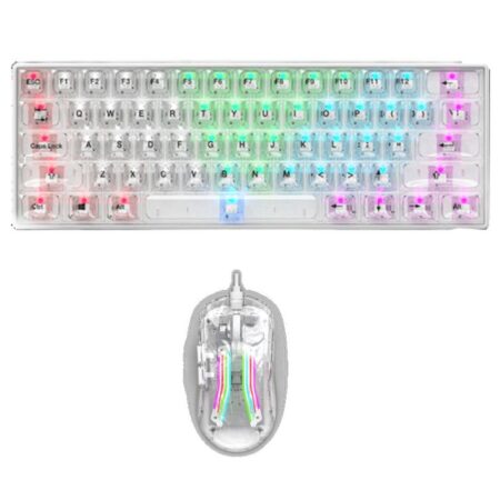 Ensemble Clavier et Souris Gamer Star Wave – Transparent – Gcm1085 Tunisie