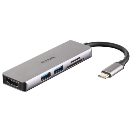 Hub D-link Dub-m530 Usb-c 5-en-1 Vers Hdmi  Usb  Microsd  Sd DUB-M530 Tunisie