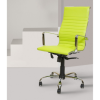 Chaise de bureau de direction Monaco HD Base Chrome – Vert Tunisie