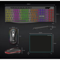 Ensemble Clavier Et Souris Gamer Sans Fil Advance R-type Cls-3100 Rgb – Noir -CLS-3100BK Tunisie