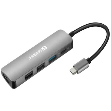 Station D’accueil Sandberg Dock Usb-c Hdmi+3xusb+pd – Gris -136-32 Tunisie