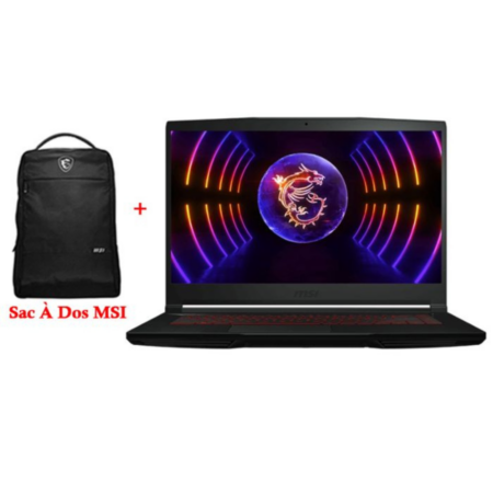 Pc Portable Gamer Msi THIN GF63 12UCX-681XFR i7 12è GÉN 8Go RTX 2050 -Noir – 9S7-16R821-681 Tunisie