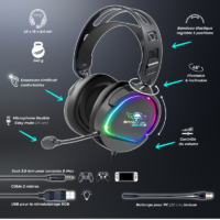 Casque Micro Gaming Spirit Of Gamer PRO-H6 RGB Noir – MIC-PH6BK Tunisie