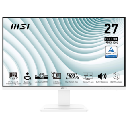 Ecran Msi 27 PRO MP273AW Full HD 100HZ – Blanc – 9S6-3PB4CH-221 Tunisie