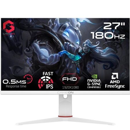 Ecran Gamer GAMEON GOA27FHD180IPS 27″ FHD 180Hz – Blanc Tunisie