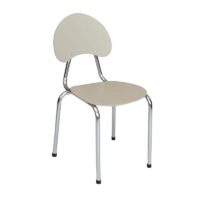 Chaise Chromé Familia Assie Pvc – Noyer – CHC0019NY Tunisie