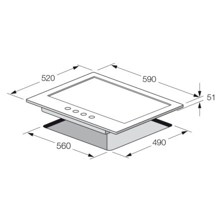 Plaque de Cuisson Focus F.402X 4 Feux 60 cm Inox Tunisie