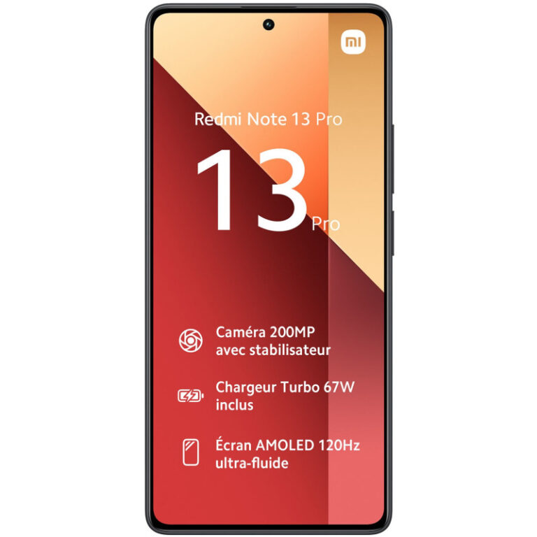 Smartphone Xiaomi Redmi Note 13 Pro 12Go 512Go – Noir Tunisie