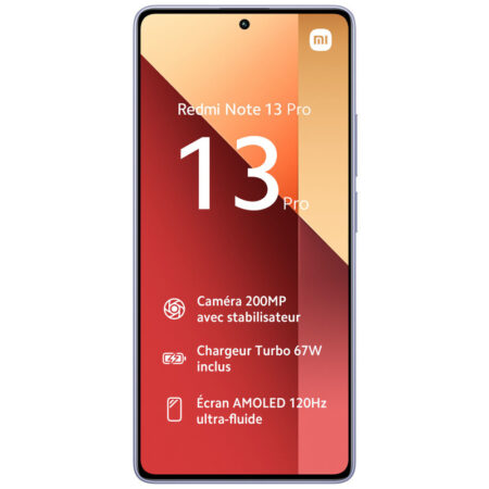 Smartphone Xiaomi Redmi Note 13 Pro 8Go – 256Go – Violet Tunisie