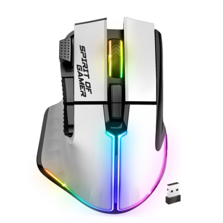 Souris Gaming Spirit Of Gamer Sans Fil PRO-M5 RGB Blanc – S-PM5RFWT Tunisie