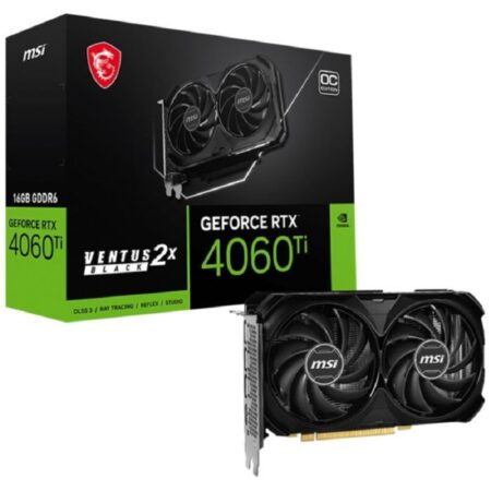 Carte Graphique Gamer MSI GeForce RTX 4060Ti VENTUS 2X BLACK 16G – 912-V517-229 Tunisie