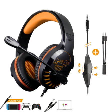 Casque Gaming SPIRIT OF GAMER PRO-H3  – Orange & Noir – MIC-PH3MP Tunisie