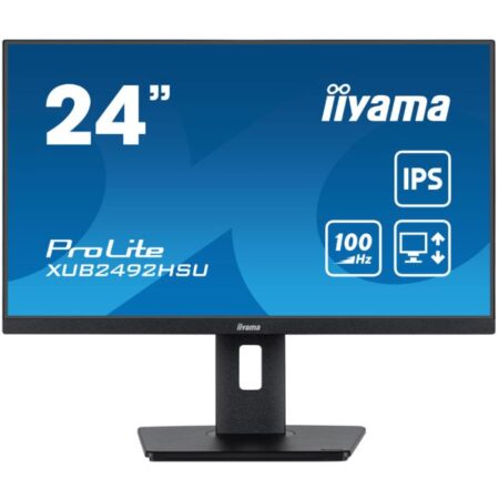 Ecran iiyama Prolite 23.8” IPS FULL HD 100Hz – Noir Mate – XUB2492HSU-B6 Tunisie