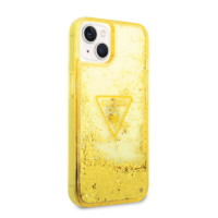Etui Guess Liquide Glitter avec logo triangle pour iPhone 14 Plus – Jaune- 06477 Tunisie