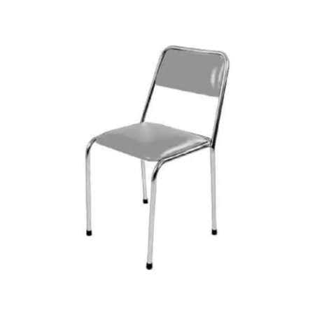 Chaise Chromé Fixe Skaï – Gris – CHC0014GR Tunisie